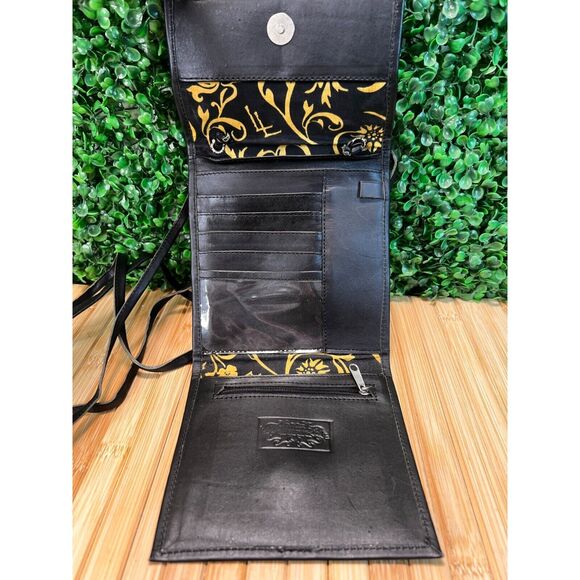 JL Saldivar Hand Tooled Leather Crossbody Handbag Wallet Costal Cowgirl Western - Picture 5 of 11